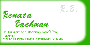 renata bachman business card